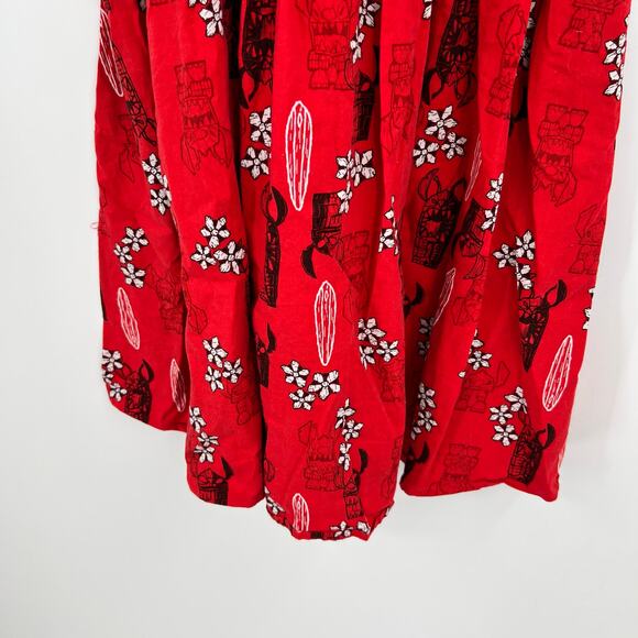 Disney Lilo & Stitch Retro Cut-Out Dress red printed fit and flare size medium - Picture 6 of 10